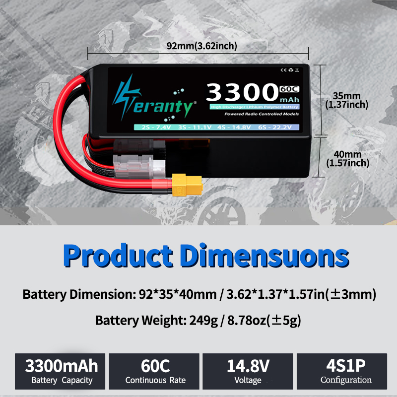 TERANTY 4S 3300mAh Baterai Lip - Drone Battery 4S ulasan dan harga