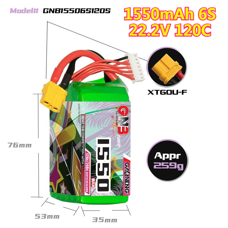 Baterai LiPo 1550mAh 120C 4S 1 - Drone Battery 4S ulasan dan harga