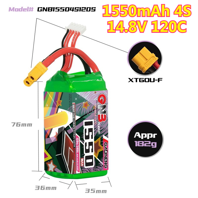 Baterai LiPo 1550mAh 120C 4S 1 - Drone Battery 4S ulasan dan harga